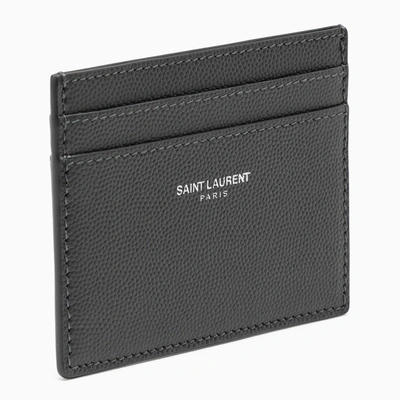 Saint Laurent Grey Leather Cardholder