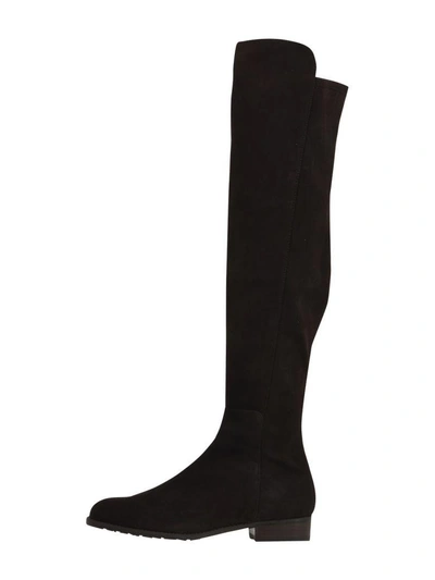 Stuart Weitzman 2,5cm Flat High Suede Boots In Brown