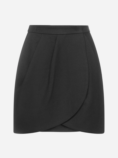 Essentiel Antwerp Cotton-blend Miniskirt In Black
