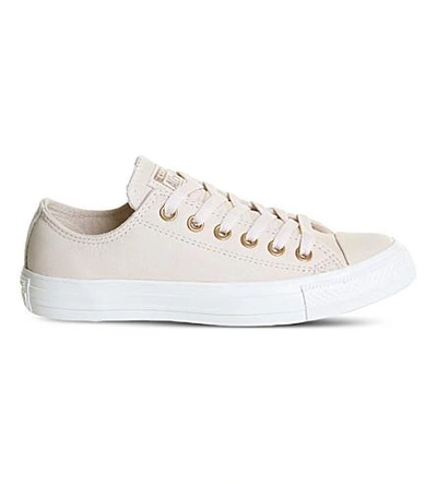 Converse All Star Low-top Leather Trainers In Egret Pastel Rose