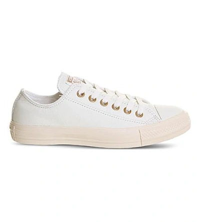 Converse All Star Low-top Leather Trainers In Pastel Rose Egret