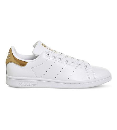 Adidas Originals Stan Smith Mirrored-detail Leather Trainers In White Bronze  Gold | ModeSens