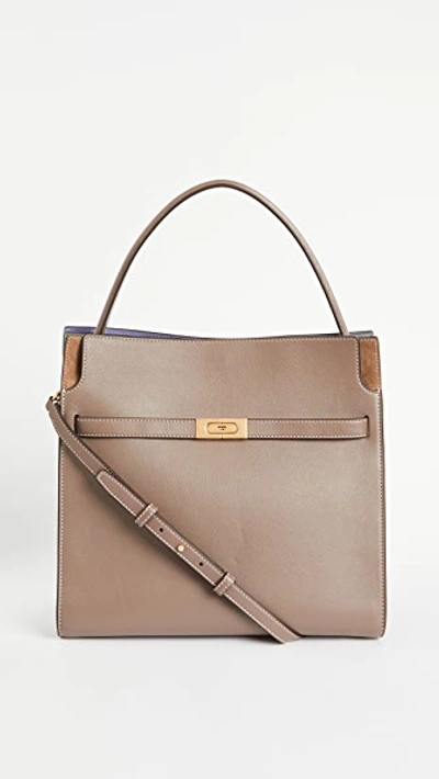 Tory Burch Lee Radziwill Double Bag In Clam Shell