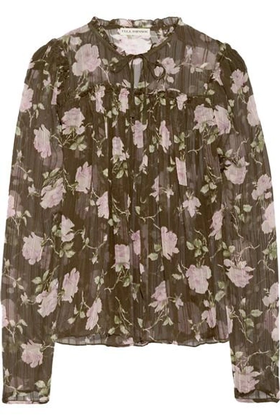 Ulla Johnson Petunia Floral-print Silk-crepon Blouse In Us0