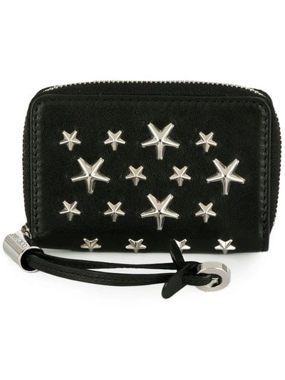 Jimmy Choo Nellie Black Leather Coin Purse With Stars