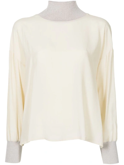 Lorena Antoniazzi Lightweight High-neck Sweater In White