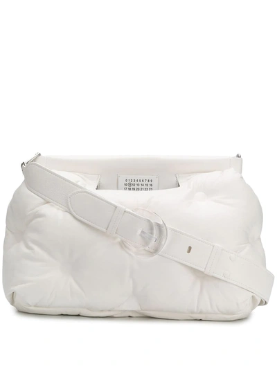 トートバッグ Maison Margiela Glam Slam Large White Leather Shopping Bag Maison Margiela Large Glam Slam Tote Bag | White | FARFETCH AO