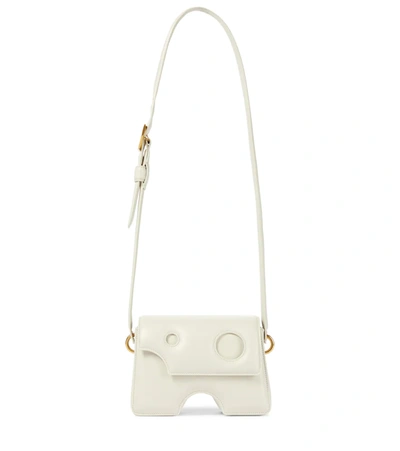 Off-white Burrow 22 Cutout Leather Shoulder Bag In Beige