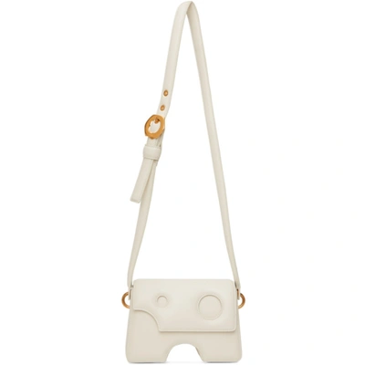 Off-white Burrow Cutout Leather Shoulder Bag, Off White