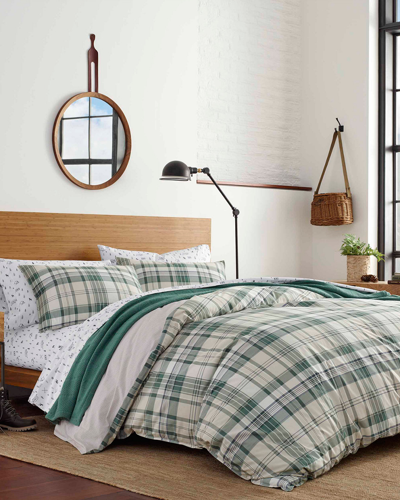 Eddie Bauer Timbers Plaid Green Duvet Cover Set In Evergreen