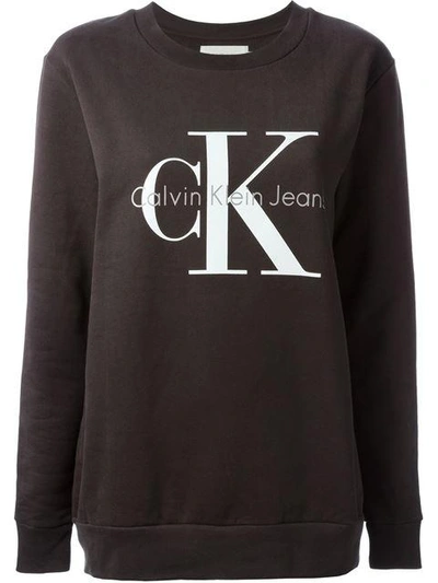 Calvin Klein Jeans Est.1978 Ck Jeans Logo Print Sweatshirt - Grey