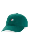 Champion Small Logo Baseball Cap In Green