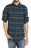 Fjall Raven 'skog' Trim Fit Plaid Sport Shirt In Arctic Green-dark Navy