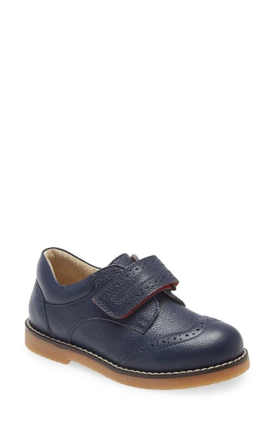 Boden Kids' Leather Shoe In College Navy