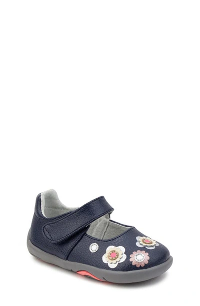 Pediped Kids' Grip 'n Go™ Flora Mary Jane In Navy