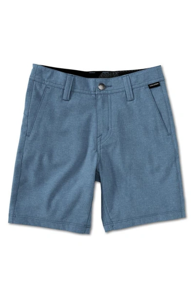 Volcom Kids' Static Shorts In Smokey Blue