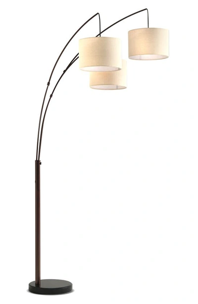 Brightech Trilage Led Floor Lamp In Brown