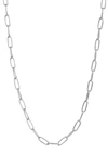Nordstrom Delicate Paperclip Chain Necklace In Rhodium