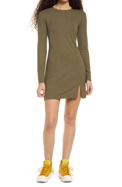 bp long sleeve dress Bp. Ruched Long Sleeve Body-Con Dress In Black - 60% Off