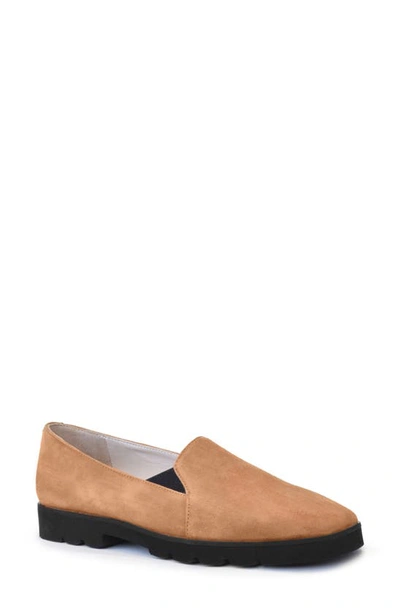 Amalfi By Rangoni Giostra Loafer In Camel Cashmere Suede