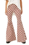 Free People We The Free Just Float On Flare Leg Jeans In Spiced Brandy Combo