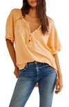 Free People Heritage Henley Top In Honeysuckle