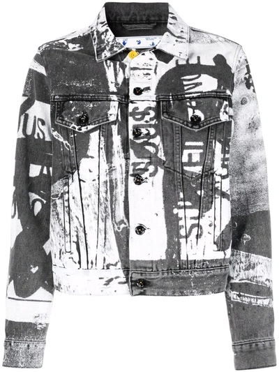 Off-white X Pablo Tomek Grey Printed Denim Jacket