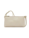 Il Bisonte Mini Zip Leather Crossbody Bag In Ivory
