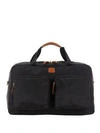 Bric's Xtravel Tuscan Leather Blend Boarding Duffle Bag In Black