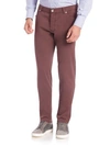 Brunello Cucinelli Men's Five-pocket Pants In Maroon