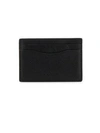 Coach Midnight   Leather Card Case In Black