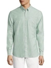 Wesc Oden Soft Oxford Button-down Shirt In Granite Green