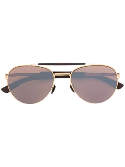 Mykita Aviator Sunglasses In Brown