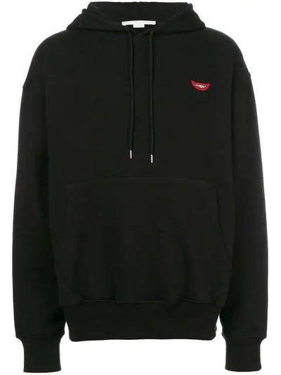 Stella Mccartney Black no Smile No Service Lips Hoodie ModeSens