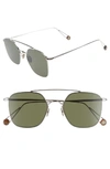 Ahlem Concorde 54mm Aviator Sunglasses In White Gold