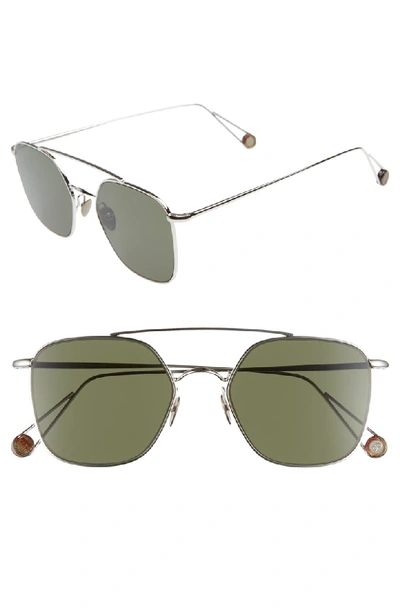 Ahlem Concorde 54mm Aviator Sunglasses In White Gold