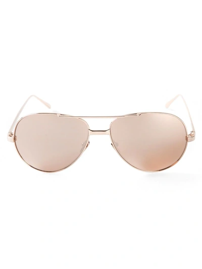 Linda Farrow ' 128' Sunglasses In Neutrals