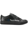 Lanvin Low Top Sneakers With Slogan In Black