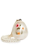 Simone Rocha Micro Imitation Pearl Top Handle Bag In Pearl/pearl/pink Multi