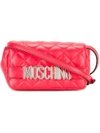 Moschino Logo Plaque Shoulder Bag - Red