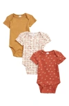 Nordstrom Babies' 3-pack Bodysuits In Dash Pack