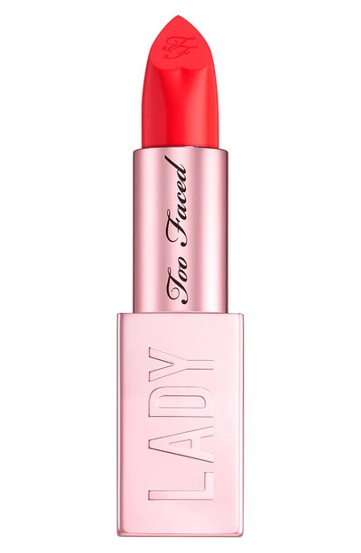 Too Faced Lady Bold Cream Lipstick You Do You 0.14 oz/ 3.97 G In You Do You (vivid Coral)