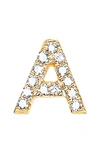 Ef Collection Diamond Initial Stud Earring In A