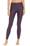 Onzie High-rise Textured Performance Leggings W/ Mesh In Dhalia Venom