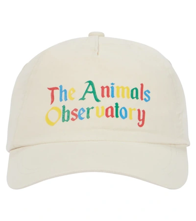 The Animals Observatory Kids' Multicolour Logo-print Baseball Cap In 中性色