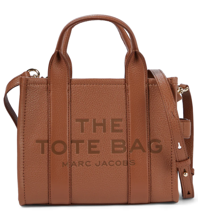 The Marc Jacobs The Traveler Mini Leather Tote In Brown