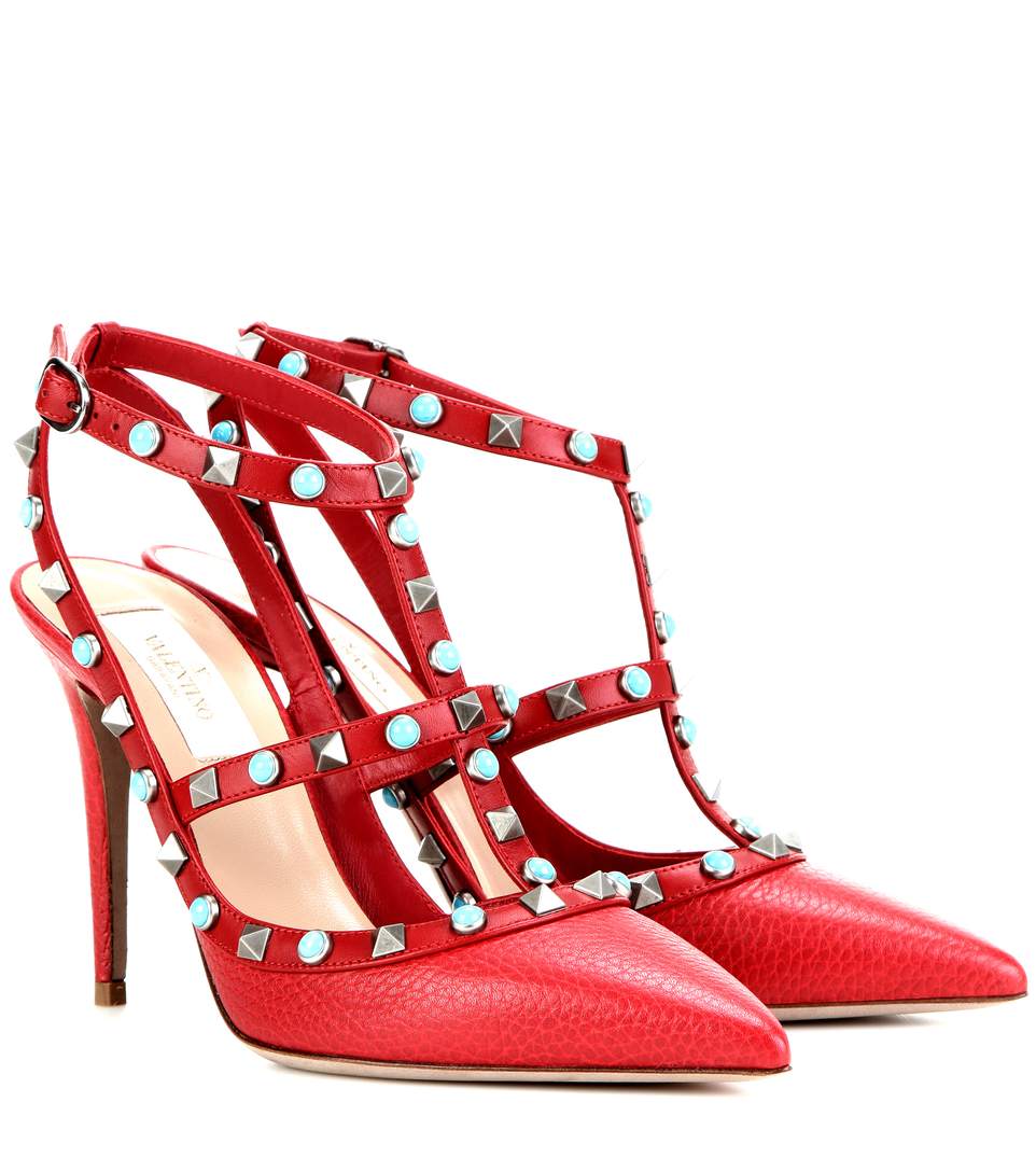 Valentino Garavani 'rockstud Rolling' Pumps In Rosso | ModeSens