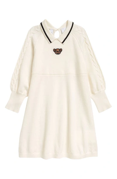 Burberry Kids' Clarisa Wool Jumper Dress In Ivory