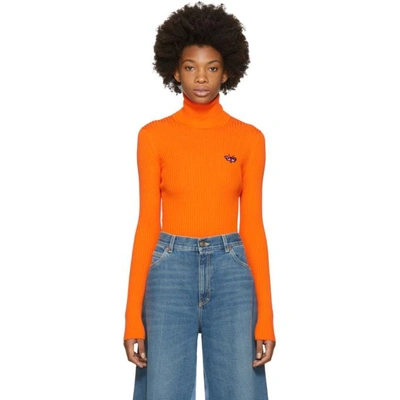 Gucci Orange Fine Wool Turtleneck In 6872 Orange