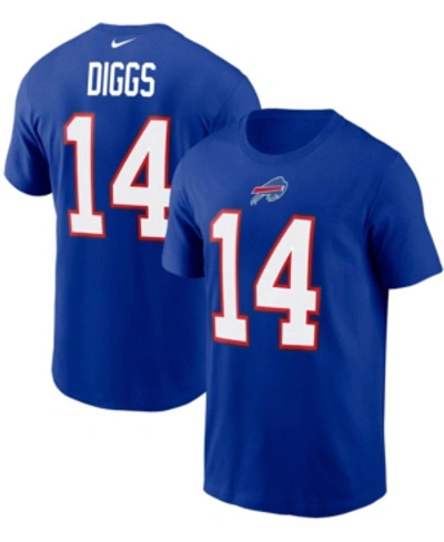 Nike Men's Stefon Diggs Royal Buffalo Bills Player Name And Number Long Sleeve T-shirt